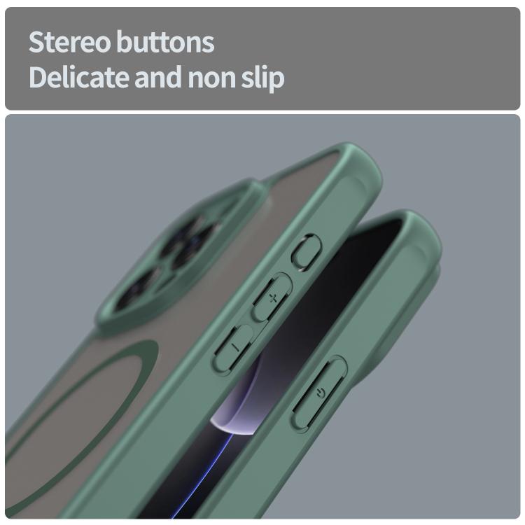 For iPhone 16e Fan Dun Series TPU Hybrid PC Frosted Magsafe Phone Case(Green) - iPhone 16e Cases by PMC TechLife | Online Shopping South Africa | PMC TechLife | Buy Now Pay Later Mobicred