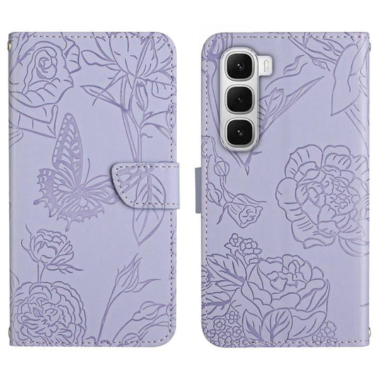 For Infinix Hot 60 Pro+ 4G Skin Feel Butterfly Embossed Flip Leather Phone Case(Purple) - free shipping - PMC Jewellery - Order now!