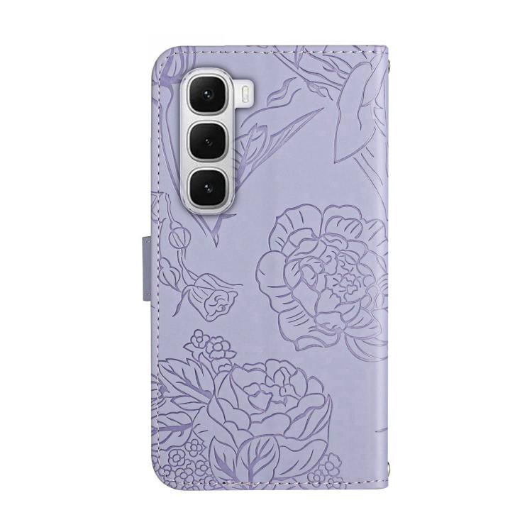 For Infinix Hot 60 Pro+ 4G Skin Feel Butterfly Embossed Flip Leather Phone Case(Purple) - free shipping - PMC Jewellery - Order now!