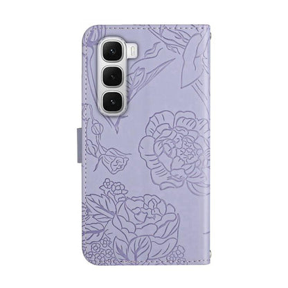 For Infinix Hot 60 Pro+ 4G Skin Feel Butterfly Embossed Flip Leather Phone Case(Purple) - free shipping - PMC Jewellery - Order now!