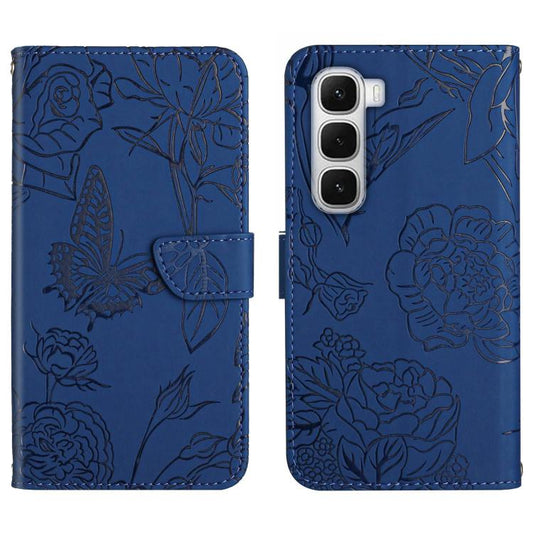 For Infinix Hot 60 Pro+ 4G Skin Feel Butterfly Embossed Flip Leather Phone Case(Blue) - free shipping - PMC Jewellery - Order now!
