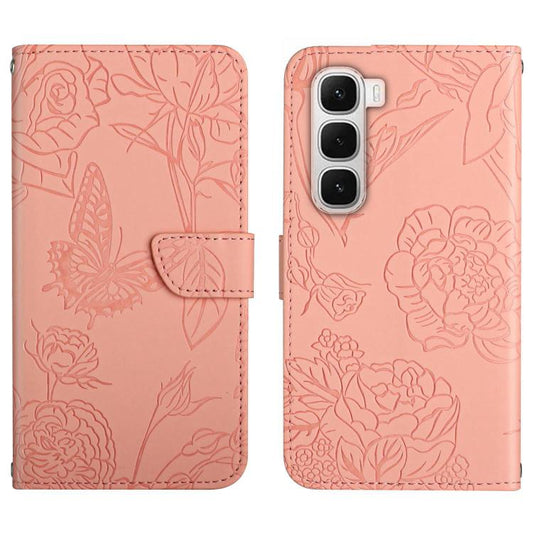 For Infinix Hot 60 Pro+ 4G Skin Feel Butterfly Embossed Flip Leather Phone Case(Pink) - free shipping - PMC Jewellery - Order now!