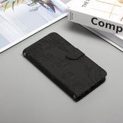 For Tecno Spark 40C Skin Feel Butterfly Embossed Flip Leather Phone Case(Black)