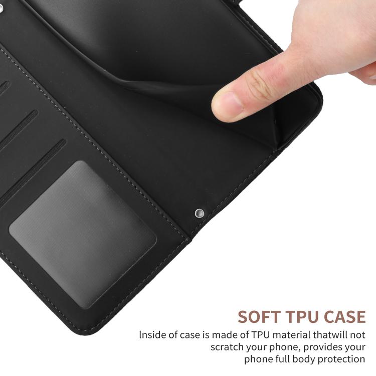 For Tecno Spark 40C Skin Feel Butterfly Embossed Flip Leather Phone Case(Black)