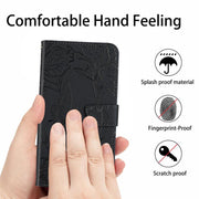For Tecno Spark 40C Skin Feel Butterfly Embossed Flip Leather Phone Case(Black)