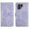 For Tecno Pova 7 5G Skin Feel Butterfly Embossed Flip Leather Phone Case(Purple) - free shipping - PMC TechLife - Order now!