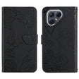 For Tecno Pova 7 5G Skin Feel Butterfly Embossed Flip Leather Phone Case(Black) - free shipping - PMC TechLife - Order now!
