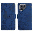 For Tecno Pova 7 5G Skin Feel Butterfly Embossed Flip Leather Phone Case(Blue) - free shipping - PMC TechLife - Order now!