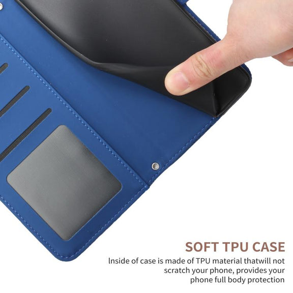 For Tecno Pova 7 5G Skin Feel Butterfly Embossed Flip Leather Phone Case(Blue)