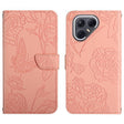 For Tecno Pova 7 5G Skin Feel Butterfly Embossed Flip Leather Phone Case(Pink) - free shipping - PMC TechLife - Order now!
