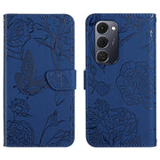 For Tecno Spark 40 Pro+ 4G Skin Feel Butterfly Embossed Flip Leather Phone Case(Blue)