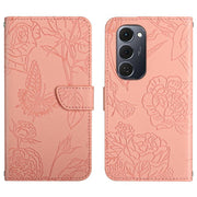 For Tecno Spark 40 Pro+ 4G Skin Feel Butterfly Embossed Flip Leather Phone Case(Pink)