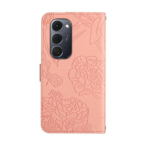 For Tecno Spark 40 Pro+ 4G Skin Feel Butterfly Embossed Flip Leather Phone Case(Pink)