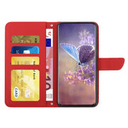 For Tecno Spark 40 Pro+ 4G Skin Feel Butterfly Embossed Flip Leather Phone Case(Red)
