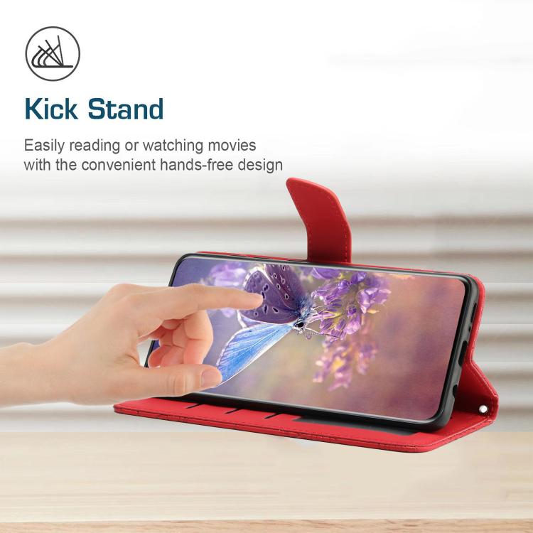 For Tecno Spark 40 Pro+ 4G Skin Feel Butterfly Embossed Flip Leather Phone Case(Red)
