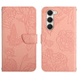 For Tecno Spark 40 Pro 4G Skin Feel Butterfly Embossed Flip Leather Phone Case(Pink) - free shipping - PMC TechLife - Order now!