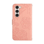 For Tecno Spark 40 Pro 4G Skin Feel Butterfly Embossed Flip Leather Phone Case(Pink)