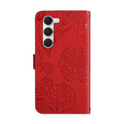 For Tecno Spark 40 Pro 4G Skin Feel Butterfly Embossed Flip Leather Phone Case(Red)