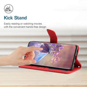For Tecno Spark 40 4G Skin Feel Butterfly Embossed Flip Leather Phone Case(Red)