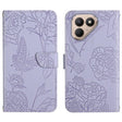 For Tecno Pova 7 4G Skin Feel Butterfly Embossed Flip Leather Phone Case(Purple) - free shipping - PMC TechLife - Order now!