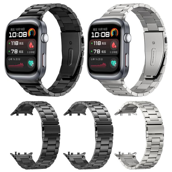 For Huawei Watch D2 Three Beads Stainless Steel Watch Band(Silver)