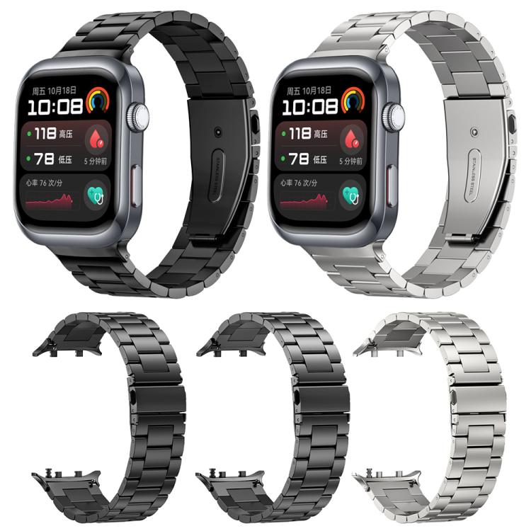 For Huawei Watch D2 Three Beads Stainless Steel Watch Band(Silver)