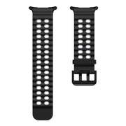 For Samsung Galaxy Watch Ultra 47mm / Ultra 2025 Kalebol Ocean Two-tone Silicone Strap(Black Grey)