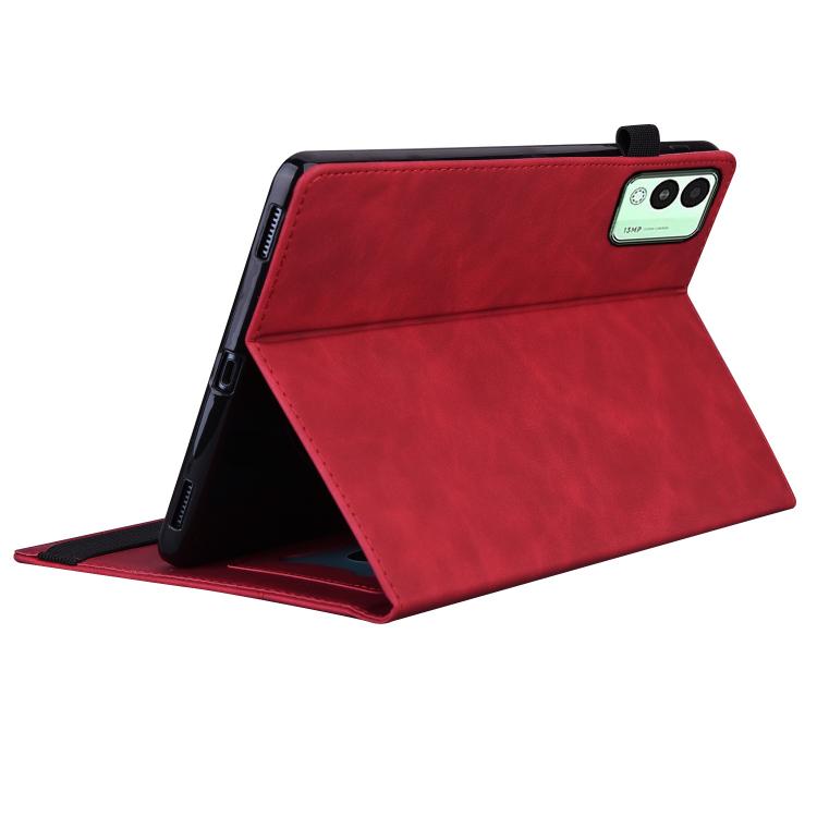 For Tecno Megapad 11 2024 Splicing Shockproof Leather Tablet Case(Red) - Others by PMC TechLife | Online Shopping South Africa | PMC TechLife | Buy Now Pay Later Mobicred