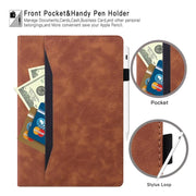 For Tecno Megapad 11 2024 Splicing Shockproof Leather Tablet Case(Brown)