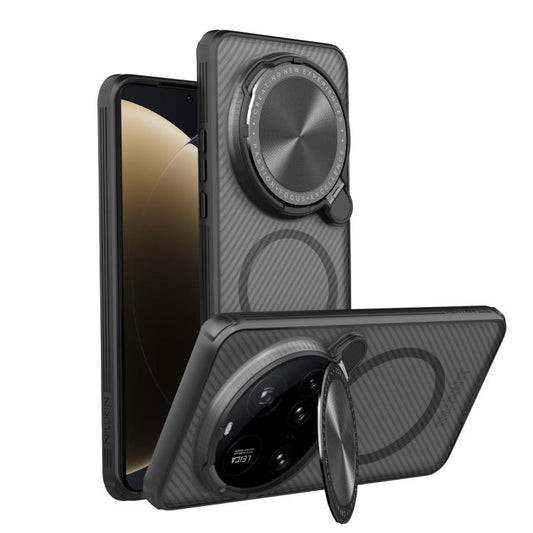 For Xiaomi 15 Ultra NILLKIN CamShield Prop MagSafe Magnetic Translucent PC Phone Case(Black) - free shipping - PMC Jewellery - Order now!