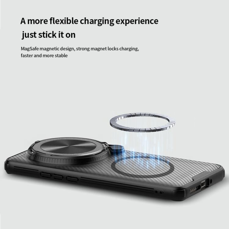For Xiaomi 15 Ultra NILLKIN CamShield Prop MagSafe Magnetic Translucent PC Phone Case(Black)