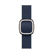 For Apple Watch 46mm / 49mm / 45mm / 44mm Modern Style Leather Watch Band(Dark Blue)