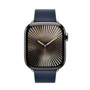 For Apple Watch 46mm / 49mm / 45mm / 44mm Modern Style Leather Watch Band(Dark Blue)