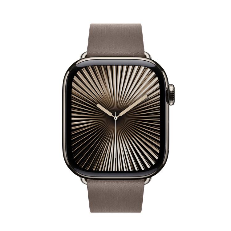 For Apple Watch 46mm / 49mm / 45mm / 44mm Modern Style Leather Watch Band(Dark Brown)
