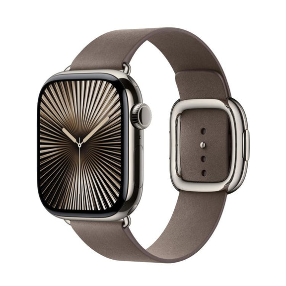 For Apple Watch 46mm / 49mm / 45mm / 44mm Modern Style Leather Watch Band(Dark Brown)