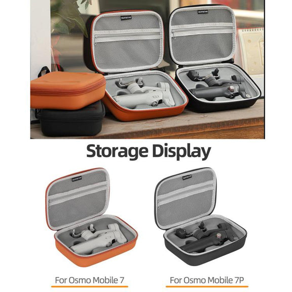 For DJI Osmo Mobile 7P Sunnylife Portable Carrying Case Mini Bag Handbag(Black)