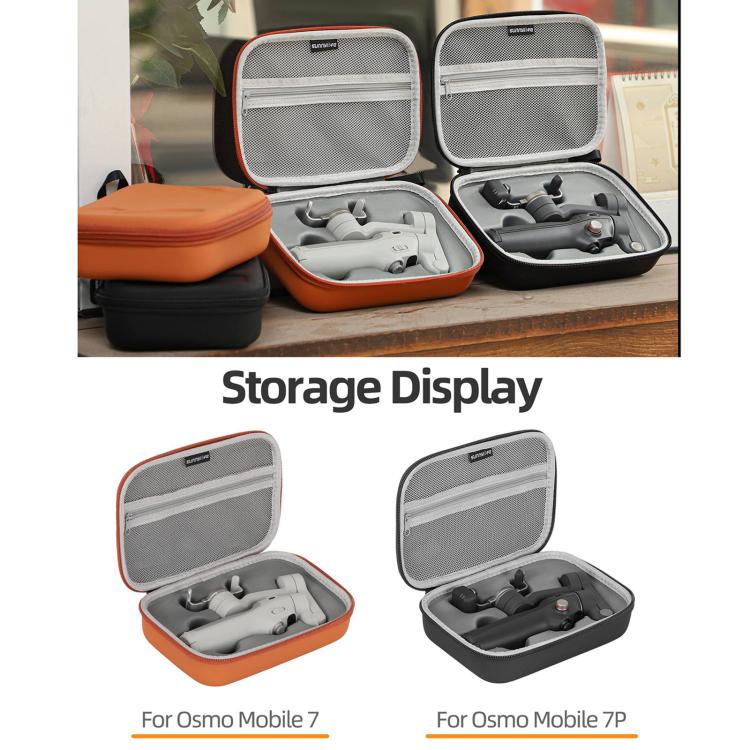 For DJI Osmo Mobile 7P Sunnylife Portable Carrying Case Mini Bag Handbag(Black)