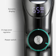 VGR V-256 5-gear Fine-tuning Digital Display USB Hair Clipper with Holder(Black)