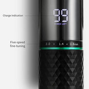 VGR V-256 5-gear Fine-tuning Digital Display USB Hair Clipper with Holder(Black)
