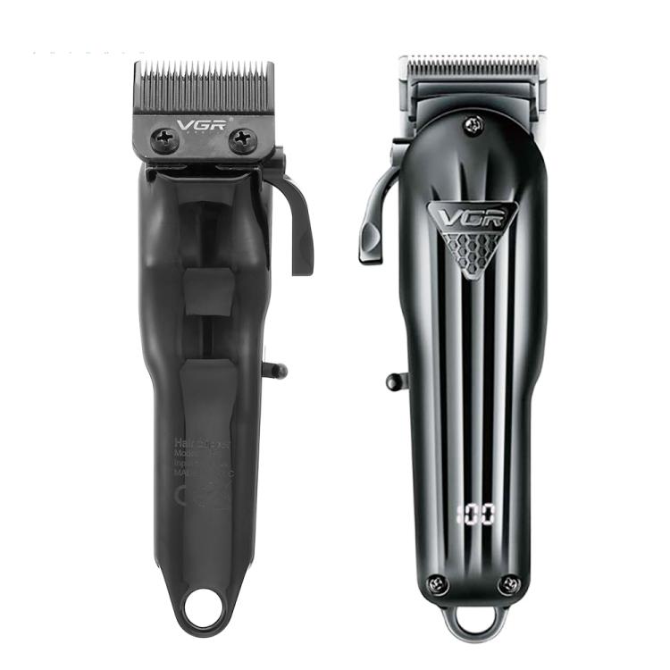 VGR VGR-282 4-gear Fine-tuning Digital Display USB Electric Hair Clipper(Black)