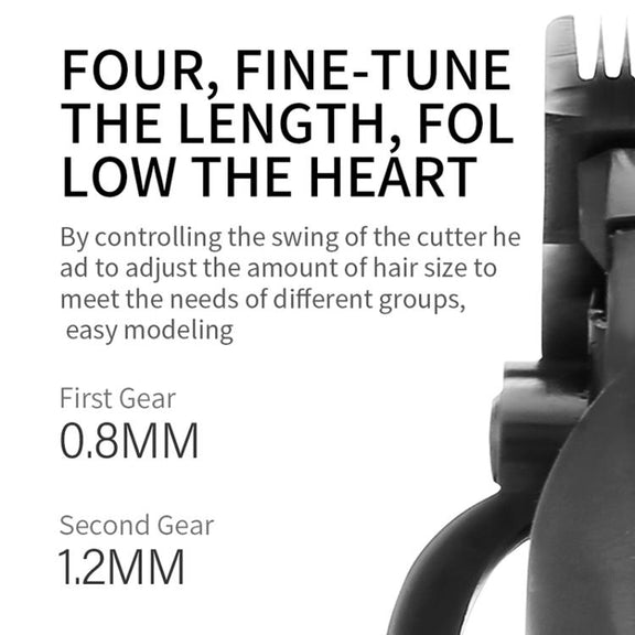 VGR VGR-282 4-gear Fine-tuning Digital Display USB Electric Hair Clipper(Black)