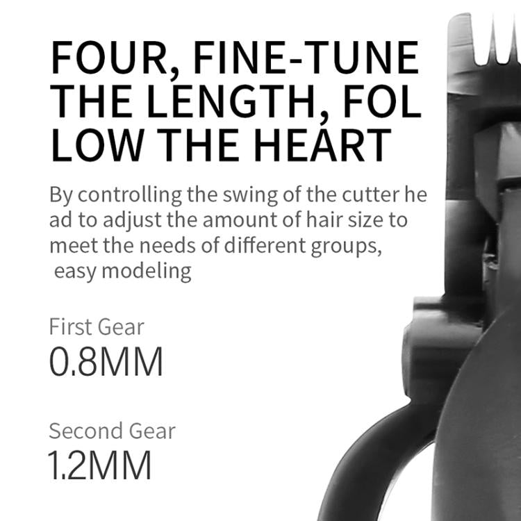 VGR VGR-282 4-gear Fine-tuning Digital Display USB Electric Hair Clipper(Black)