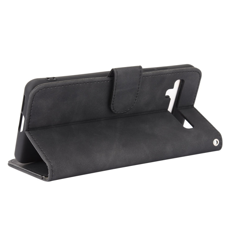 For TCL 10 Pro Solid Color Skin Feel Magnetic Buckle Horizontal Flip Calf Texture PU Leather Case with Holder & Card Slots & Wallet(Black) - More Brand by PMC TechLife | Online Shopping South Africa | PMC TechLife