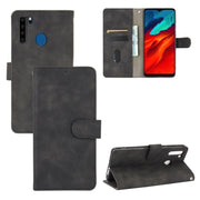 For Blackview A80 Pro Solid Color Skin Feel Magnetic Buckle Horizontal Flip Calf Texture PU Leather Case with Holder & Card Slots & Wallet(Black)