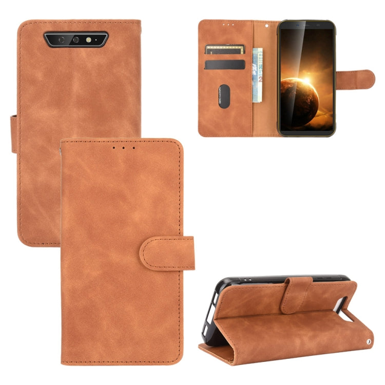 For Blackview BV5500 / BV5500 Pro / BV5500 Plus Solid Color Skin Feel Magnetic Buckle Horizontal Flip Calf Texture PU Leather Case with Holder & Card Slots & Wallet(Brown) - More Brand by PMC TechLife | Online Shopping South Africa | PMC TechLife | Buy Now Pay Later Mobicred