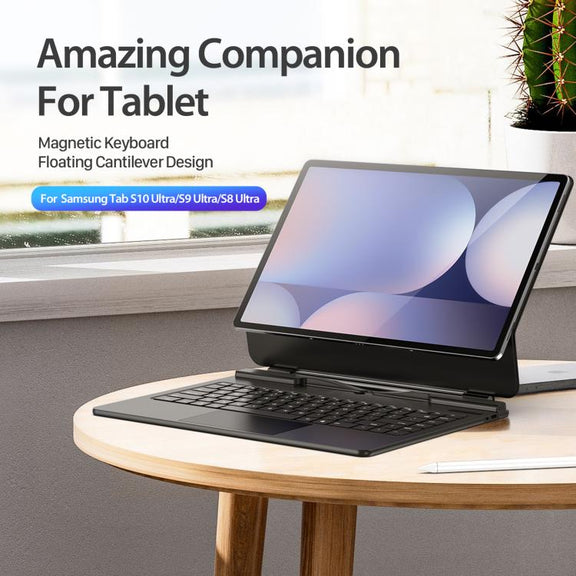 For Samsung Galaxy Tab S10 Ultra  DUX DUCIS MK Series Magnetic Wireless Bluetooth Keyboard Tablet Case(Black)