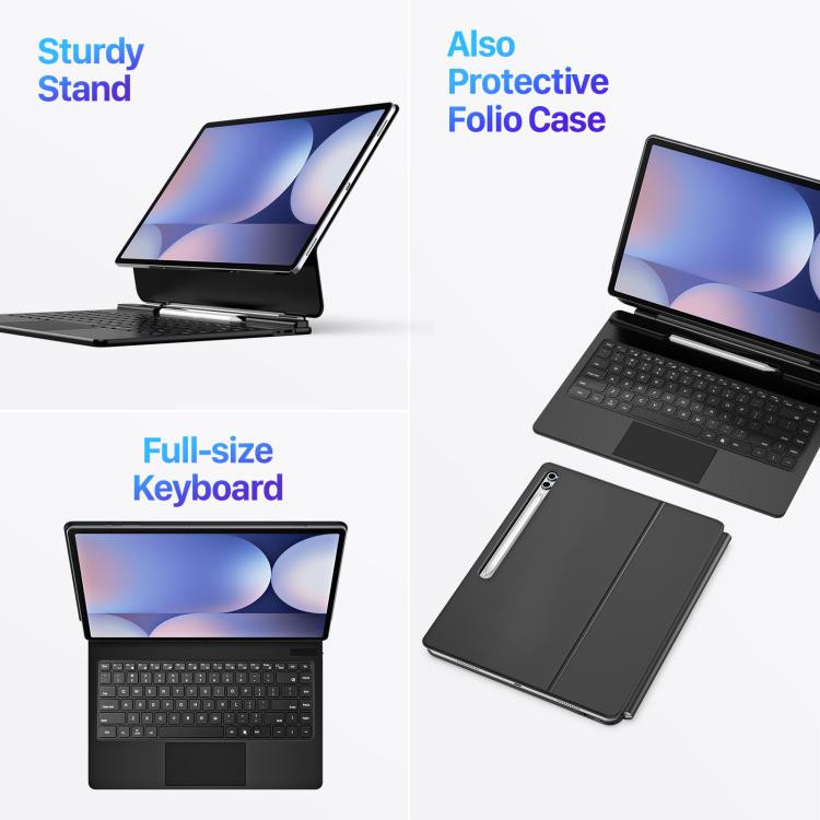 For Samsung Galaxy Tab S10 Ultra  DUX DUCIS MK Series Magnetic Wireless Bluetooth Keyboard Tablet Case(Black)