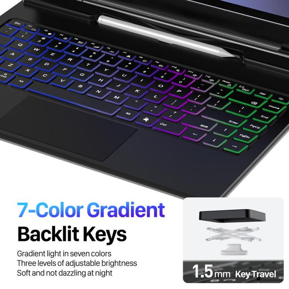 For Samsung Galaxy Tab S10 Ultra  DUX DUCIS MK Series Magnetic Wireless Bluetooth Keyboard Tablet Case(Black)