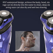 VGR V-305 Rotating Three-blade IPX7 Men Electric Shaver(Blue)