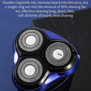 VGR V-305 Rotating Three-blade IPX7 Men Electric Shaver(Blue)
